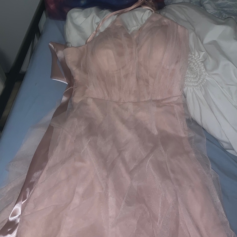Dusty rose prom dress